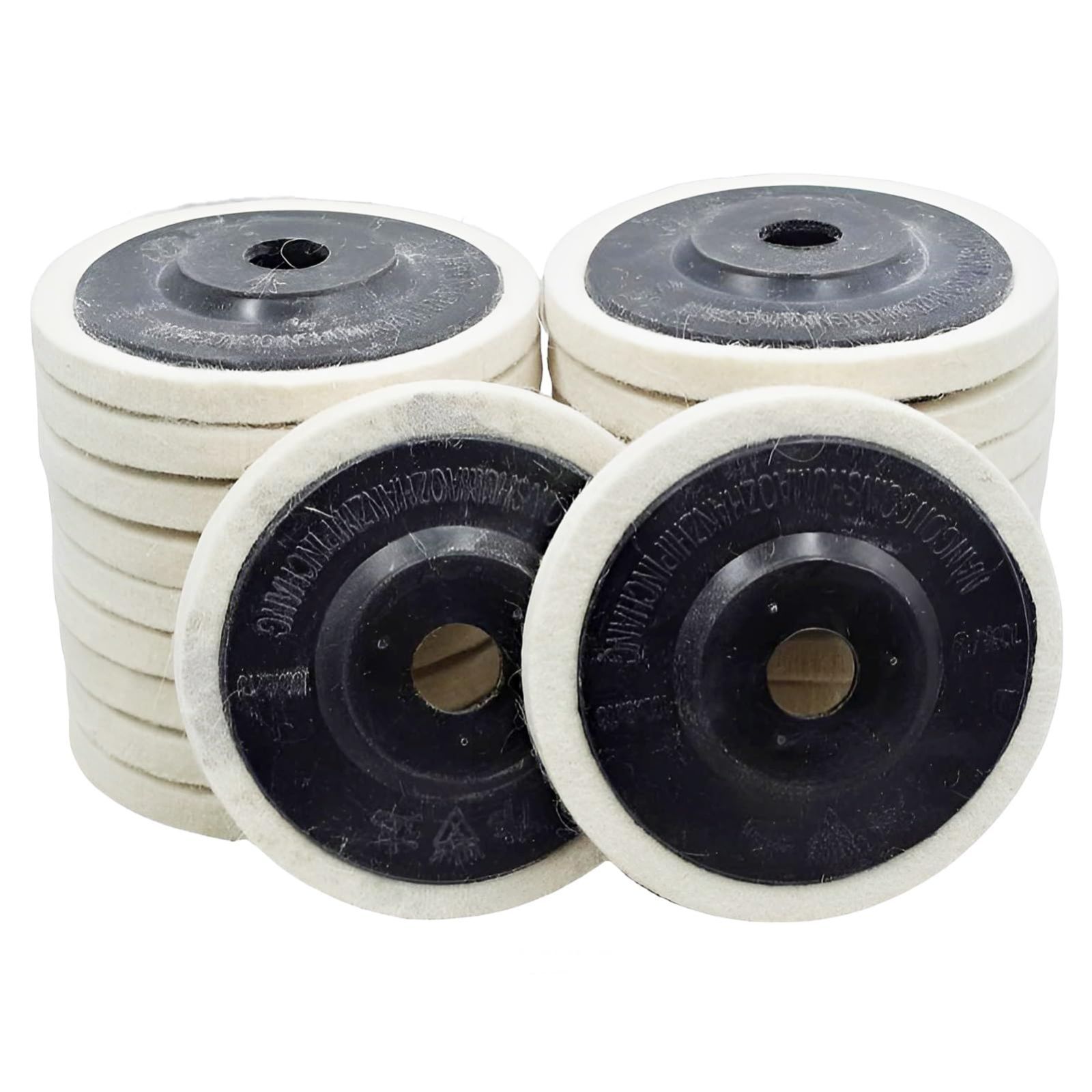 商品 20 直径10cm 取替用 羊毛 ポリッシングバフ フェルトバフ ディスクサンダー用バフ ZERONOWA