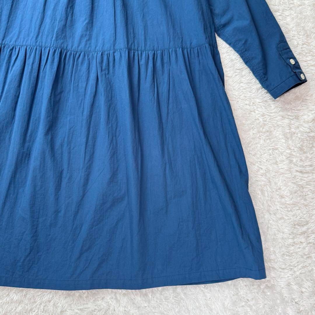 HUIS. 遠州織物 ハウス コードレーンストライプワンピース シャツ