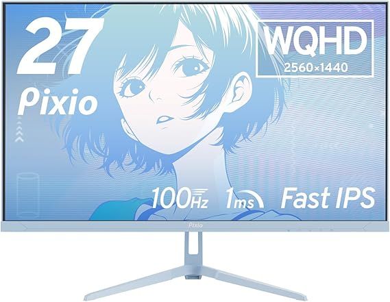 Pixio PX275 Wave Pastel Blue ゲーミングモニター 27インチ WQHD パステルブルー