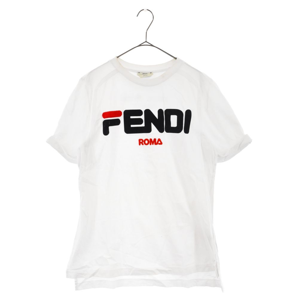 季節感春夏FENDI フェンディ ビッグロゴ グラフィック Tシャツ 半袖 白