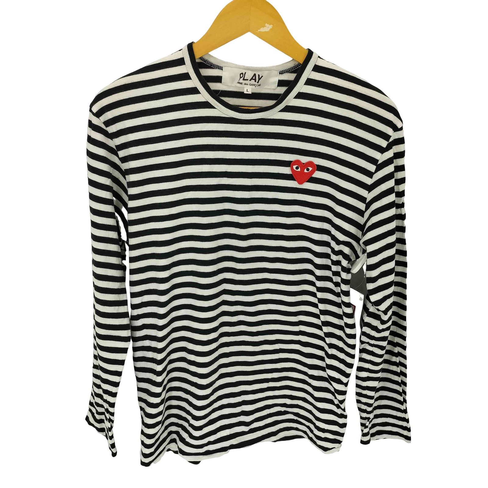 プレイコムデギャルソン PLAY COMME des GARCONS AD2019 PLAY STRIPED T-SHIRT レディース import L