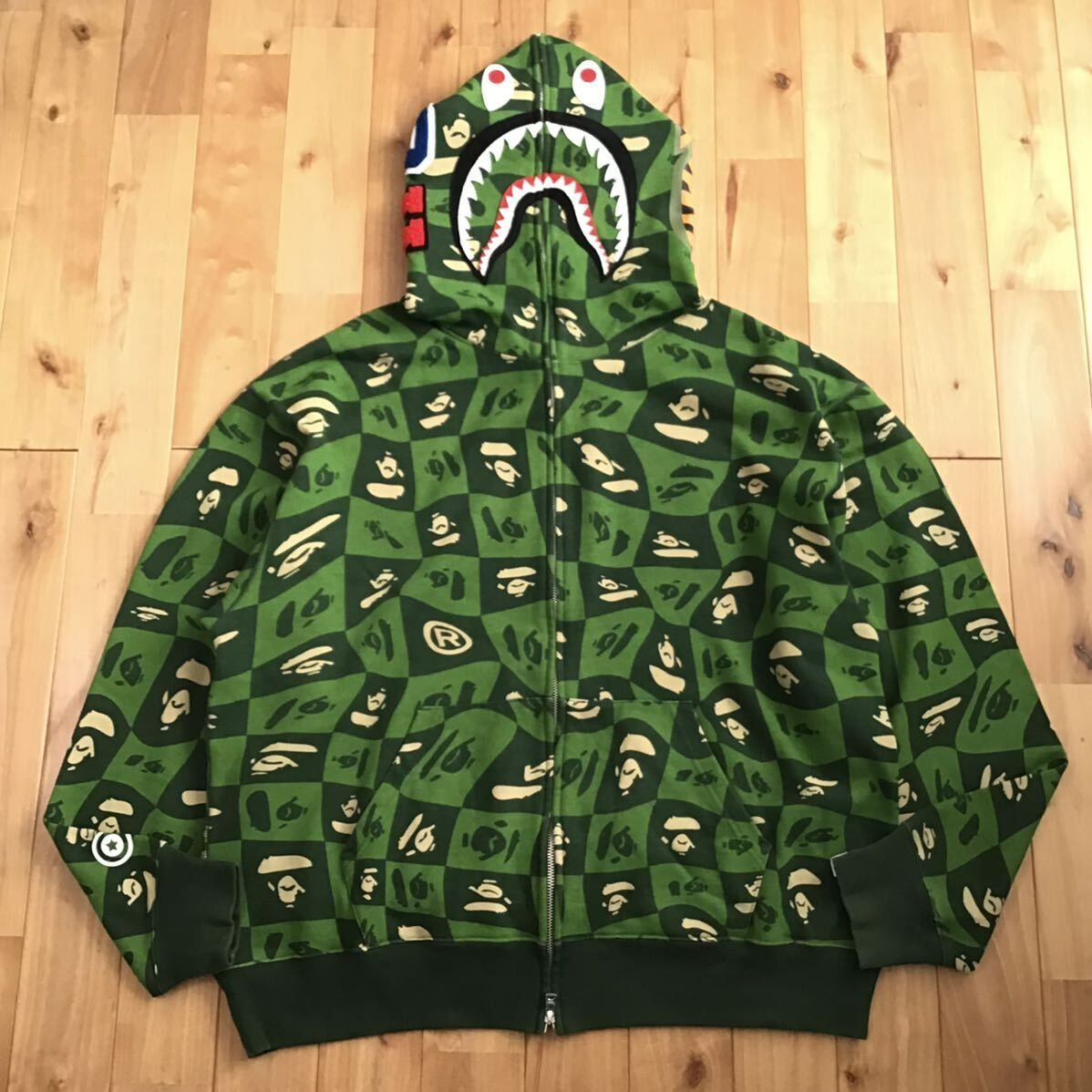 2XL BAPE FACE LOGO シャーク パーカー a bathing ape shark full zip hoodie エイプ ベイプ  アベイシングエイプ XXL - 百貨店の販売