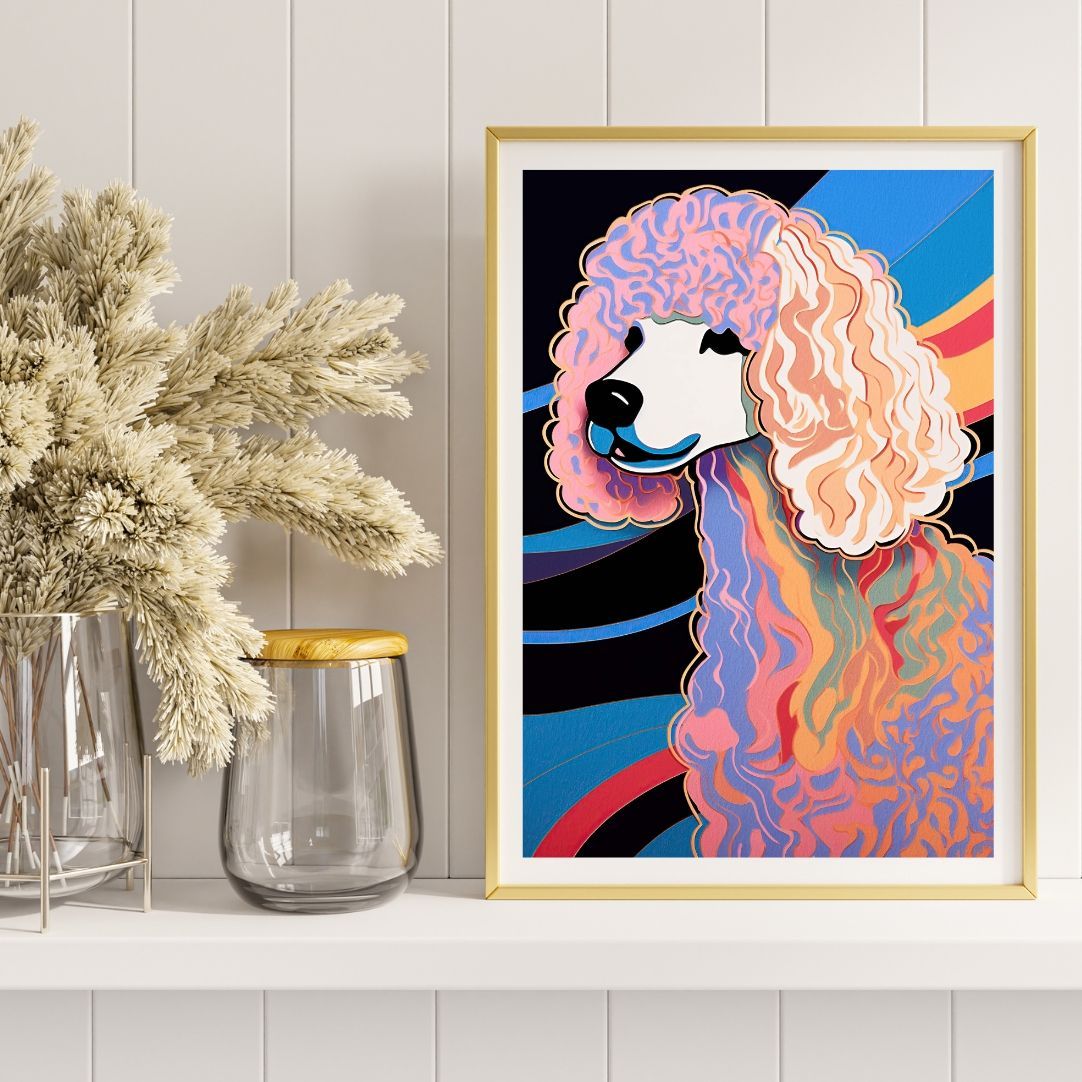 ワンダフルライフ - トイプードル犬 No.9】ジークレー版画＊名入れOK