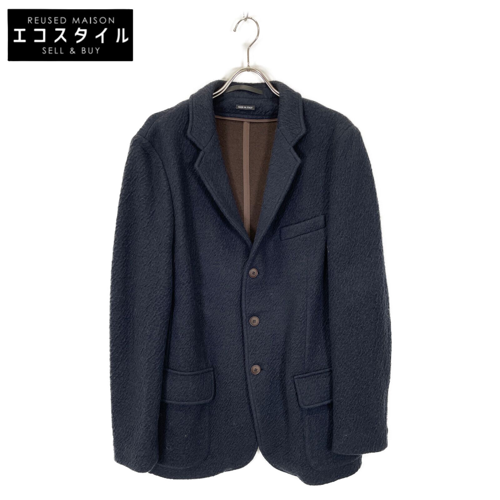 GIORGIO ARMANI ジョルジオアルマーニ PSG04W ﾈｲﾋﾞｰ ｳｰﾙ 3B ｼﾞｬｹｯﾄ 52