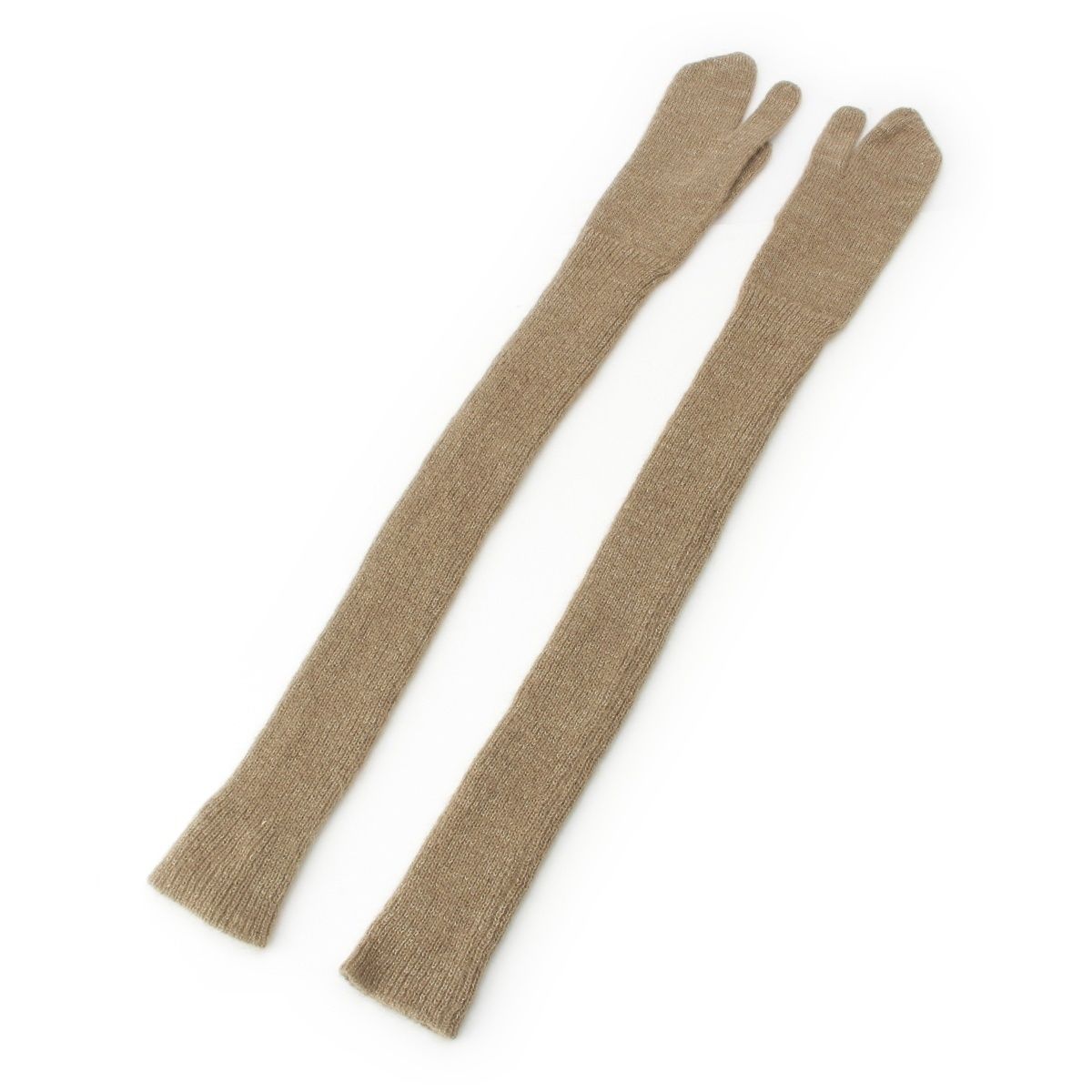 マルタンマルジェラ モヘア ここのえ期 白タグ ラメニット タビ ロング グローブ 手袋 ゴールド S