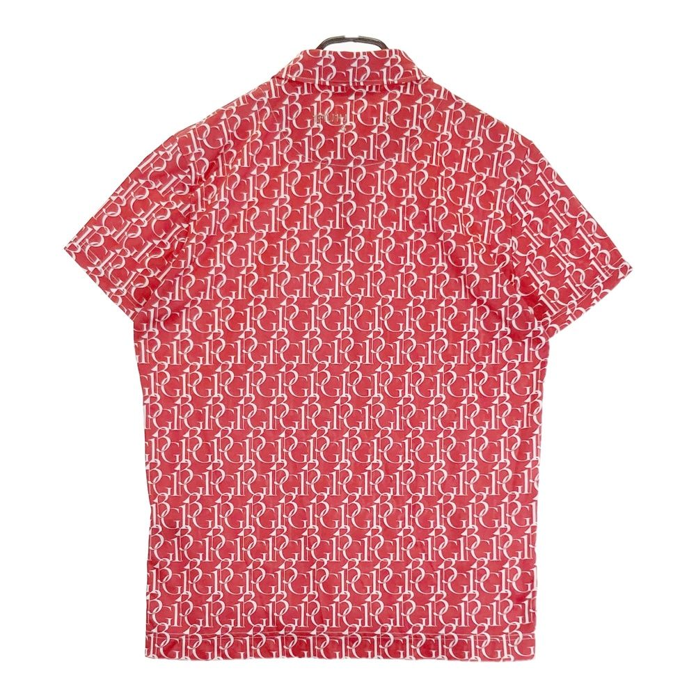 サイズ：4 1PIU1UGUALE3 GOLF 半袖ポロシャツ ロゴ総柄 レッド系