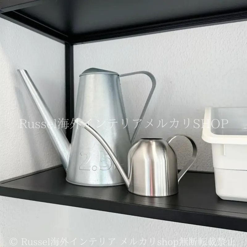 ジョウロ ステンレス シルバー シンプル 450ml シルバー ガーデニング 雑貨 ガーデン雑貨 ガーデンインテリア ガーデン インテリア 庭の装飾 お洒落 おしゃれ 4-7