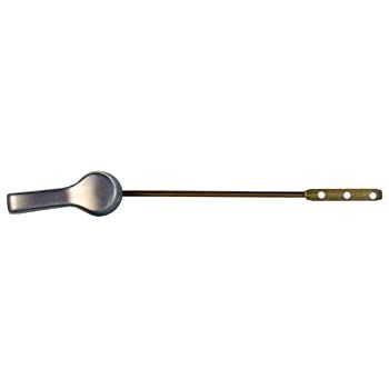 LASCO 04-1785 Deluxe Toilet Tank Flush Lever with Brass Arm and Zinc Spud Satin Nickel by LASCO
