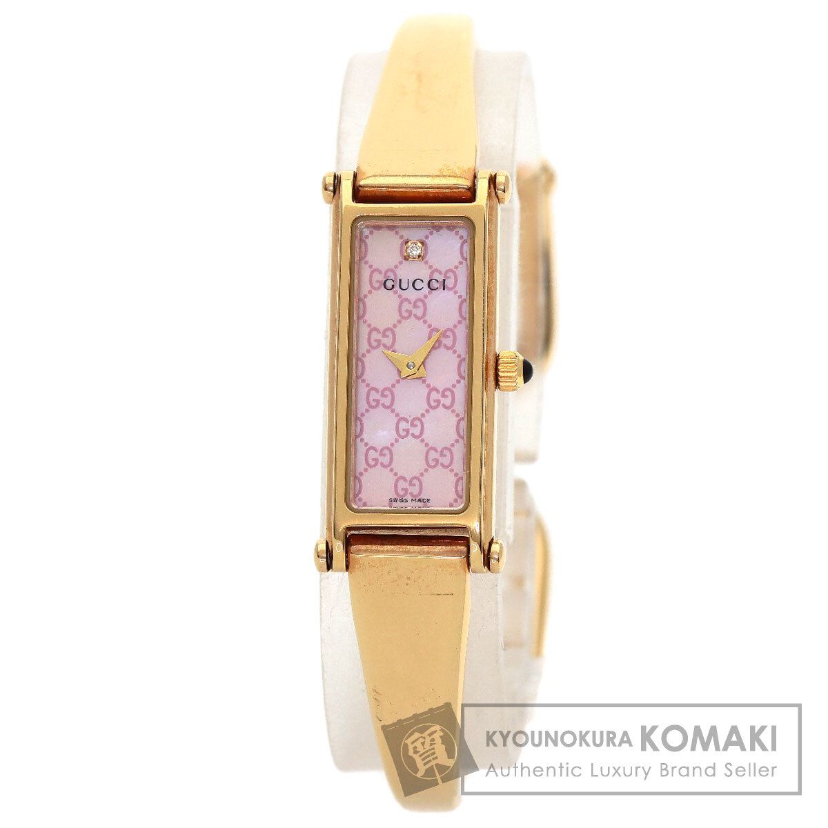 GUCCI グッチ 1500L スクエアフェイス バングル 1P ダイヤモンド