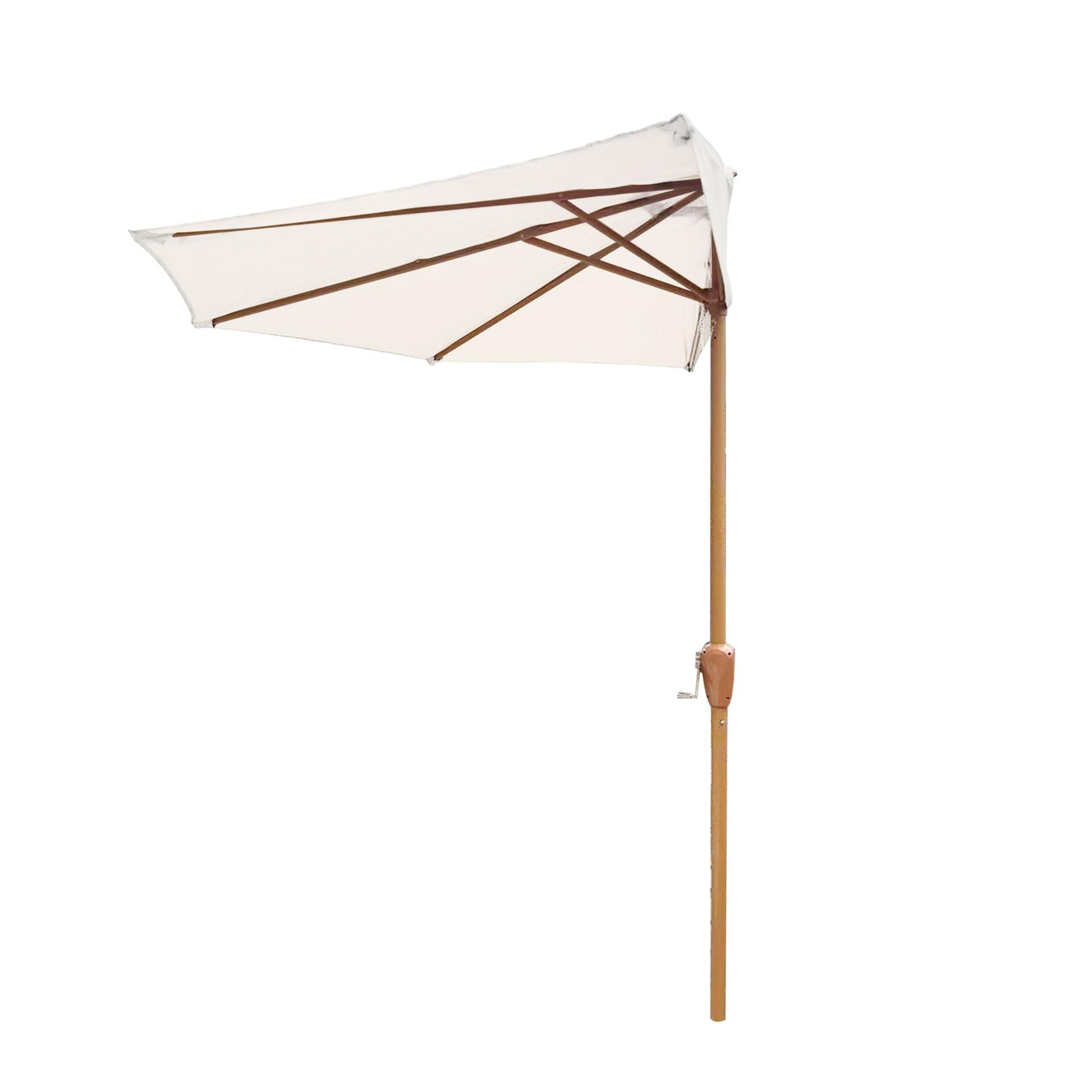 ガーデンパラソル 半円 約 270 cm 折り畳み式 大型 撥水加工 UVカット 日焼け止め 庭 バルコニー キャノピーテント用クランク付きサンシェード傘