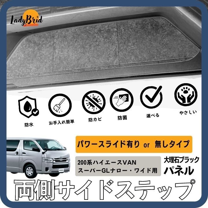 200系ハイエースワゴンGL(10人)用　カーゴマット　ヘリンボーン押しこんで設置します