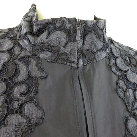 【中古】アルバロッサ ALBA ROSSA ベスト ジップアップ レース 紺 44 *T255 レディース アルバロッサ ALBA ROSSA ベスト ジップアップ レース 紺 44 *T255