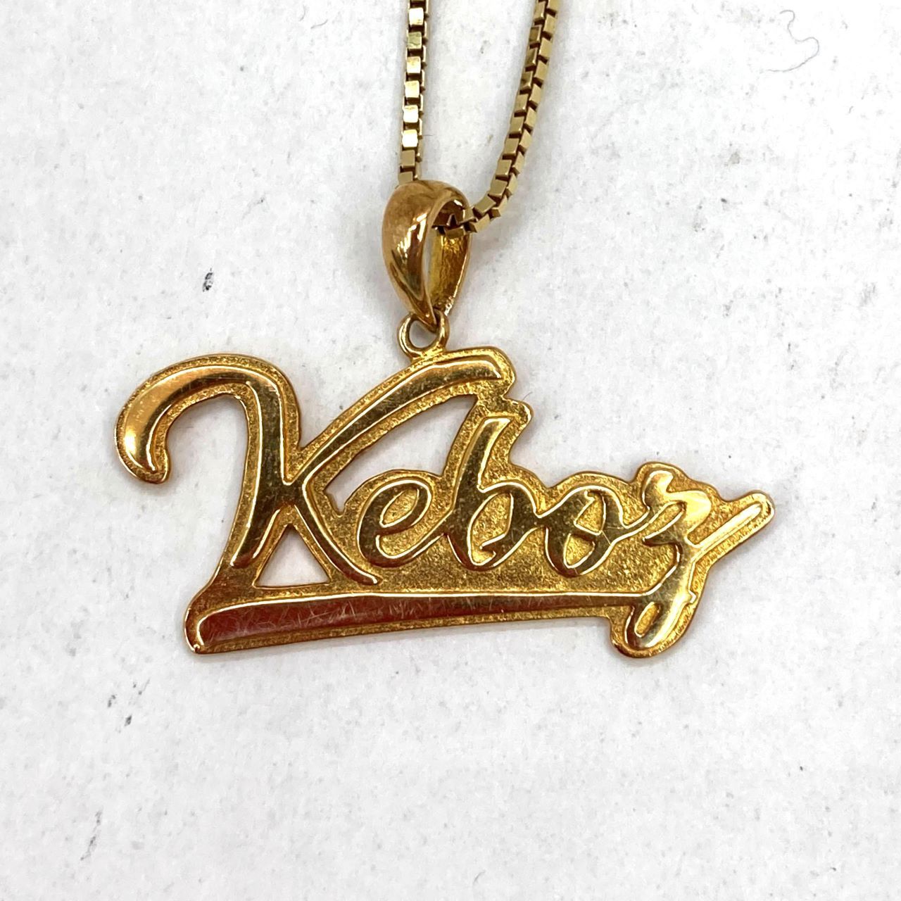 03w01888 【保管袋付き】KEBOZ ICON LOGO NECKLACE ケボズ アイコンロゴネックレス ゴールド シルバーネックレス  コムドット ゆうた メンズ アクセサリー - メルカリ