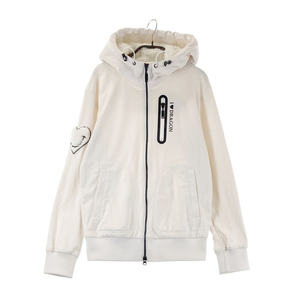 DANCE WITH DRAGON ホワイト ジャケット サイズ2 サイズ：2 DANCE WITH DRAGON ダンスウィズドラゴン 裏起毛 ジップ