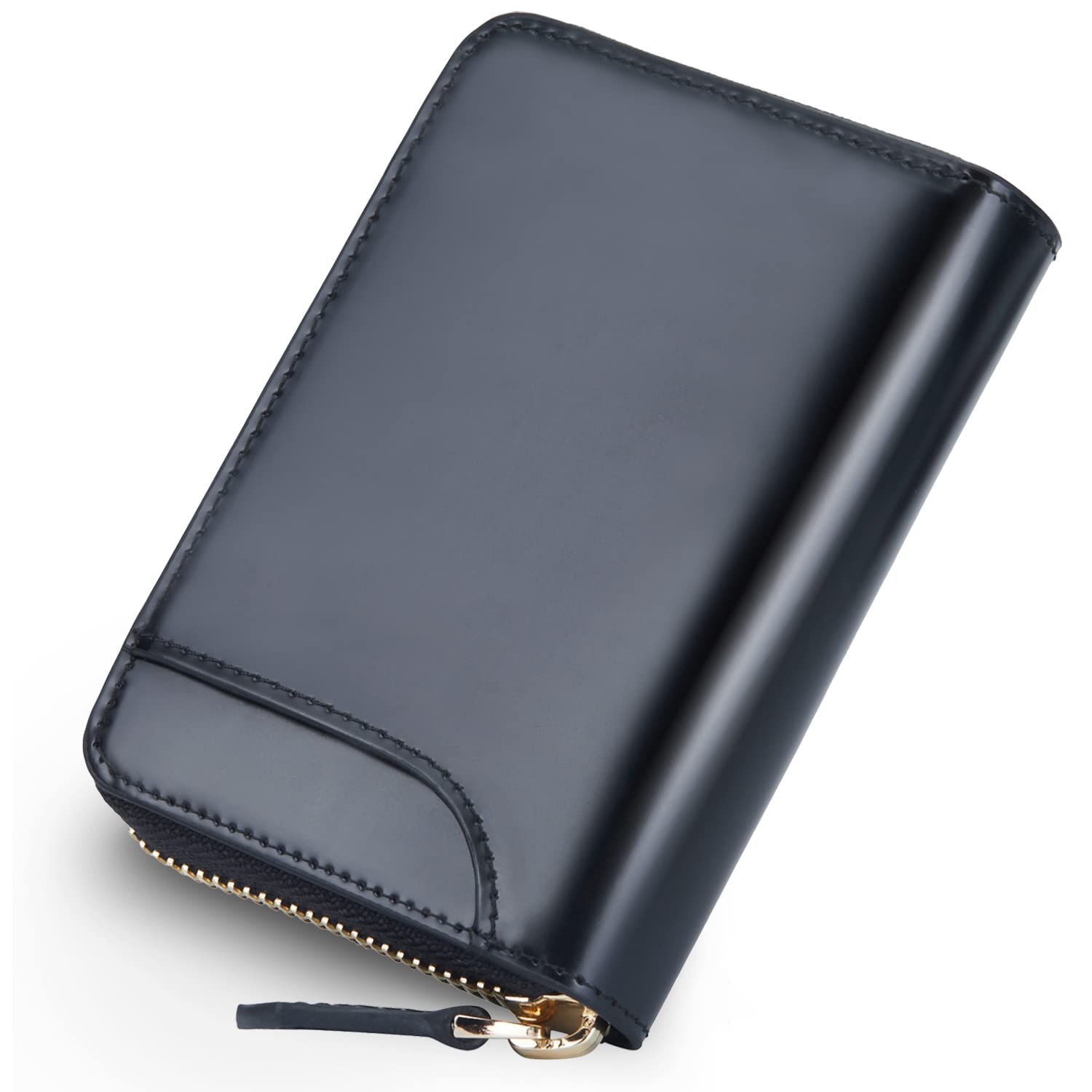 数量限定】革 財布 コインケース 小さい コンパクト キーリング メンズ カード入れ付き 8枚収納