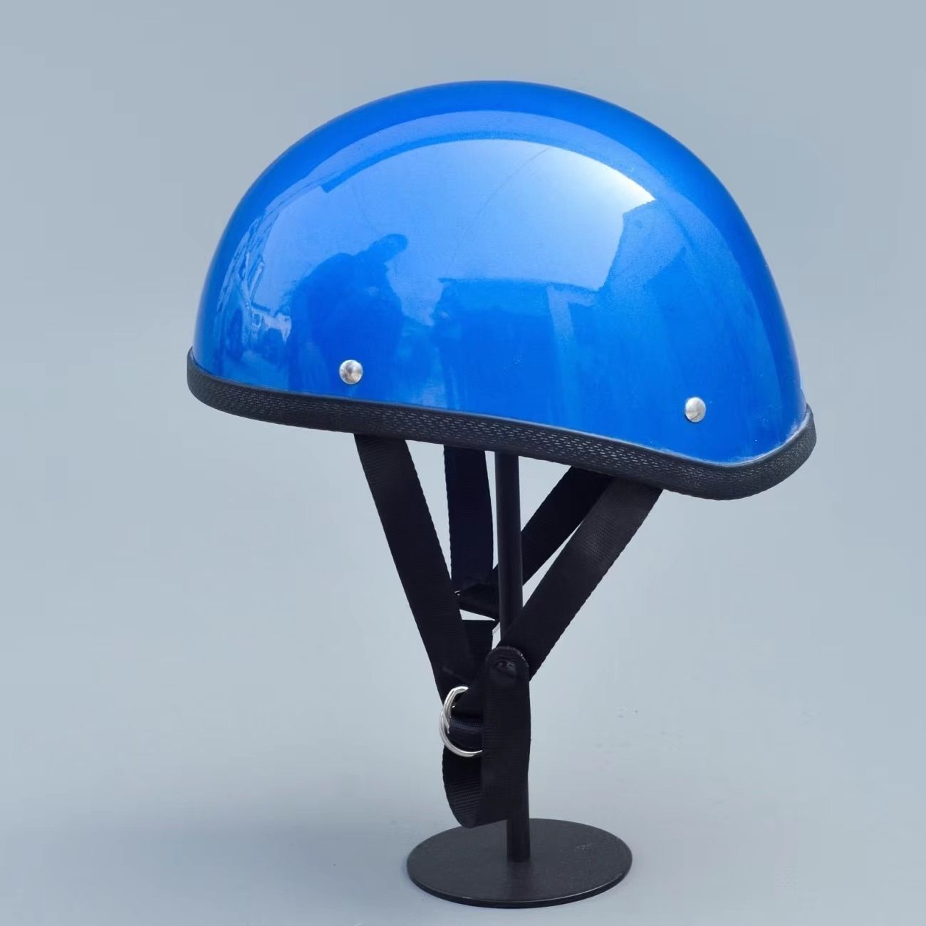 SORKSCER レトロドイツ風小型ハーフヘルメット – 強化ガラス鋼製、軽量 