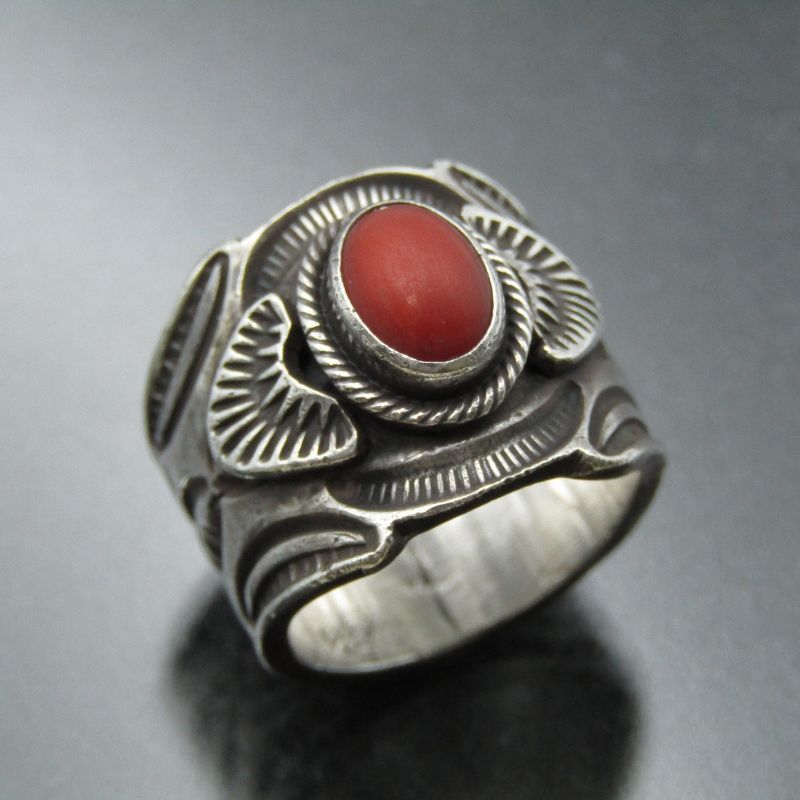 ゲイリーリーブス　ナバホ　リング Gary Reeves ナバホ族 リング スタンプワーク ゲーリーリーブス