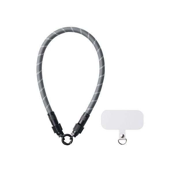 エレコム 充電ケーブルハンドストラップ ブラックストライプ P-STHH1CC08BK2
