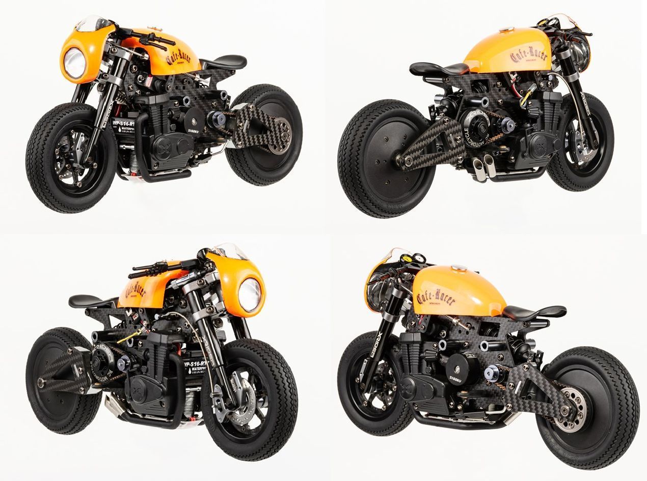 カフェレーサー 1/8スケール フィギュア付き 109717 1/12完成品バイク KAWASAKI Ninja ZX-25R メタリック