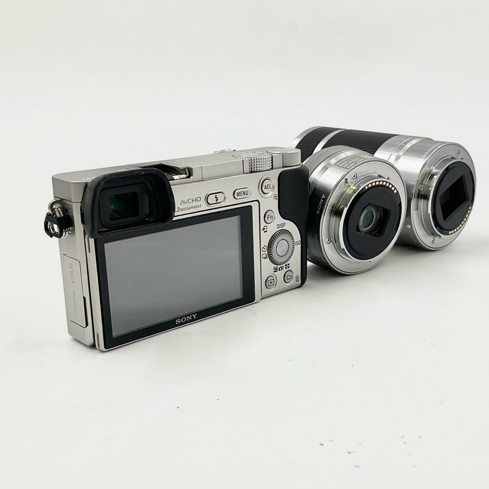 返品保証・動作確認済】SONY α6000 ホワイト ダブルズームレンズキット