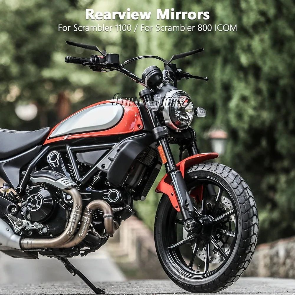 送料無料 Ducati Scrambler 1100|800 ICOM対応 カスタムウインドウウィング ミラー バイクパーツ|9.17