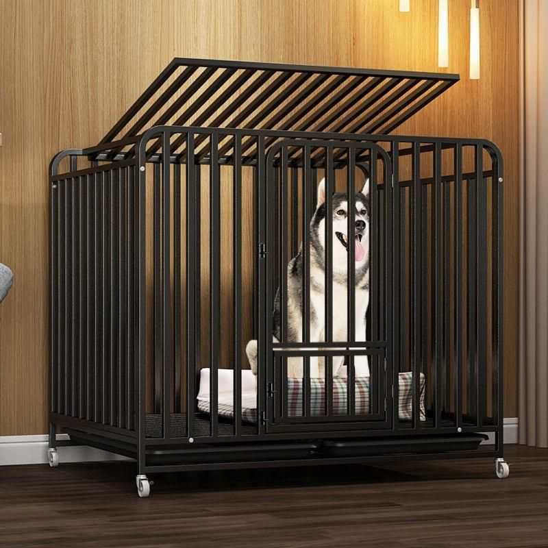 ペットケージ 鉄製 犬檻 犬小屋 ケージ ペットサークル ドッグケージ ペットフェンス 大型 中型犬用 ペット用品 ダブルドア キャスタ