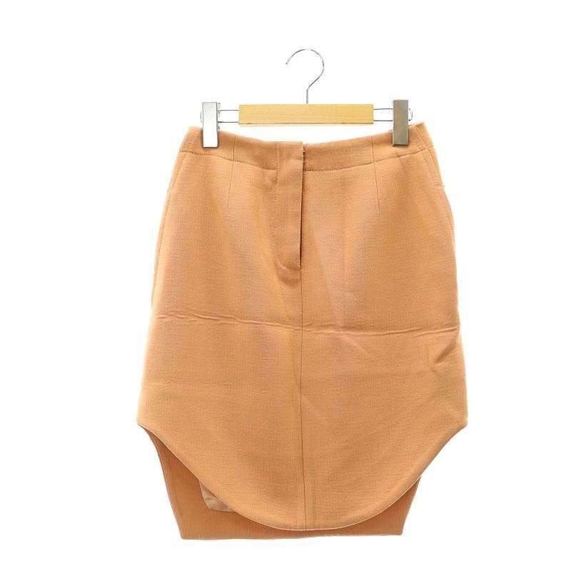 カルヴェン CARVEN タイトスカート 膝丈 ジッパーフライ ウール混 36 