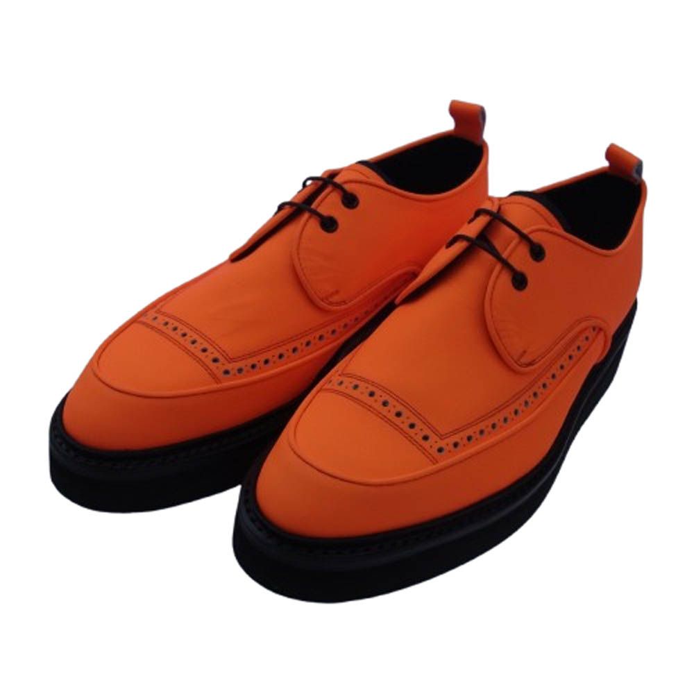 キッズラブゲイト KIDS LOVE GAITE TOM ポインテッドトゥ VIBRAM社製 ビブラム EVスポンジソール レザー シューズ オレンジ オレンジ系 ブラック系 UK8.5 27cm 新古品 ♥