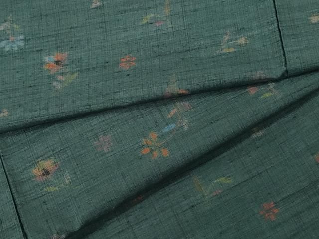 平和屋着物○上質な紬 草花文 正絹 逸品 CAAS0330th