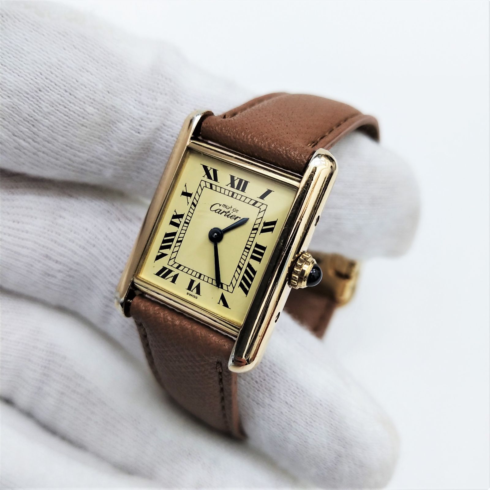 Cartier カルティエ マスト タンク ヴェルメイユ 1613 稼働品 - メルカリ 