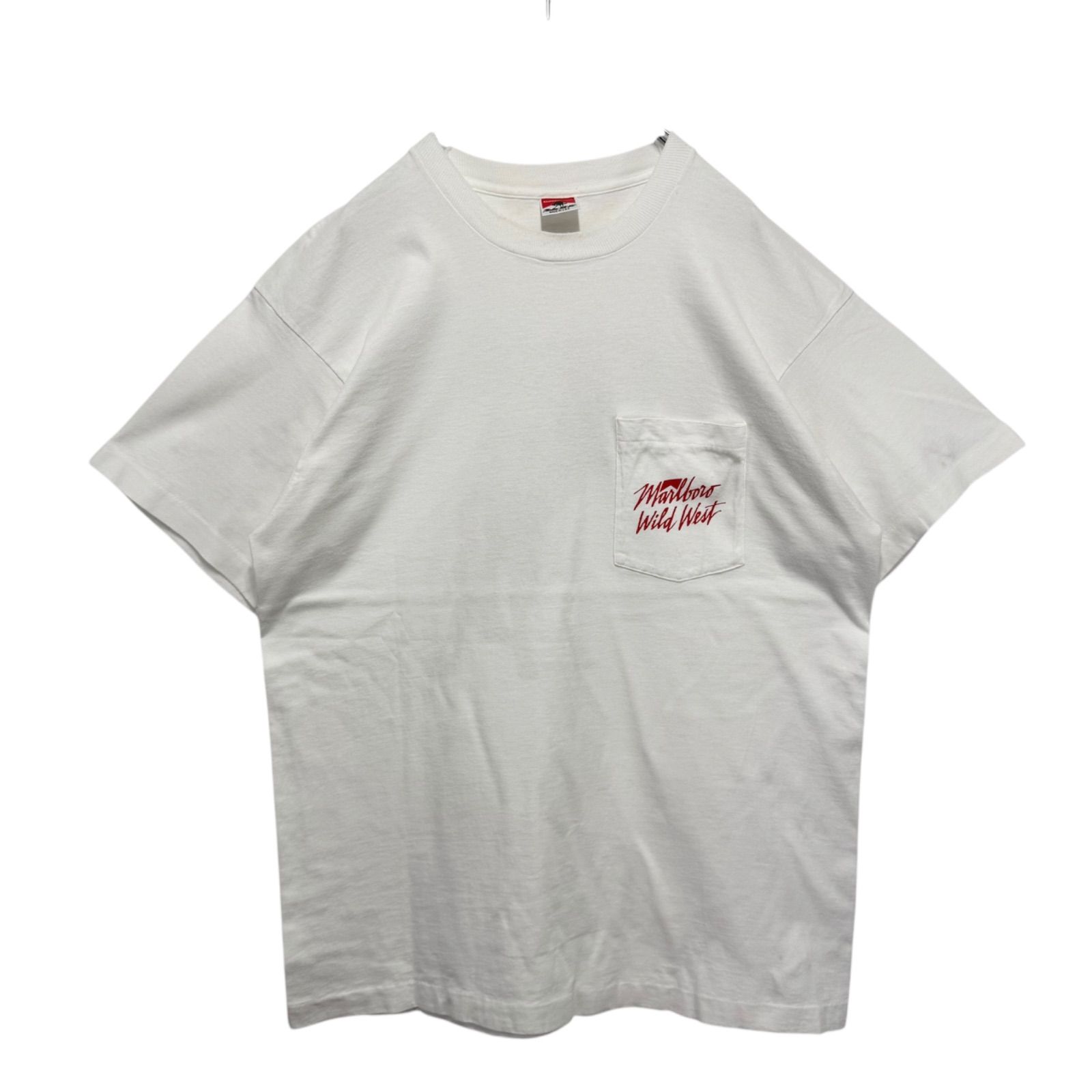 90s vintage Marlboro Wild West Cowboy Print T-shirt Tee USA製 