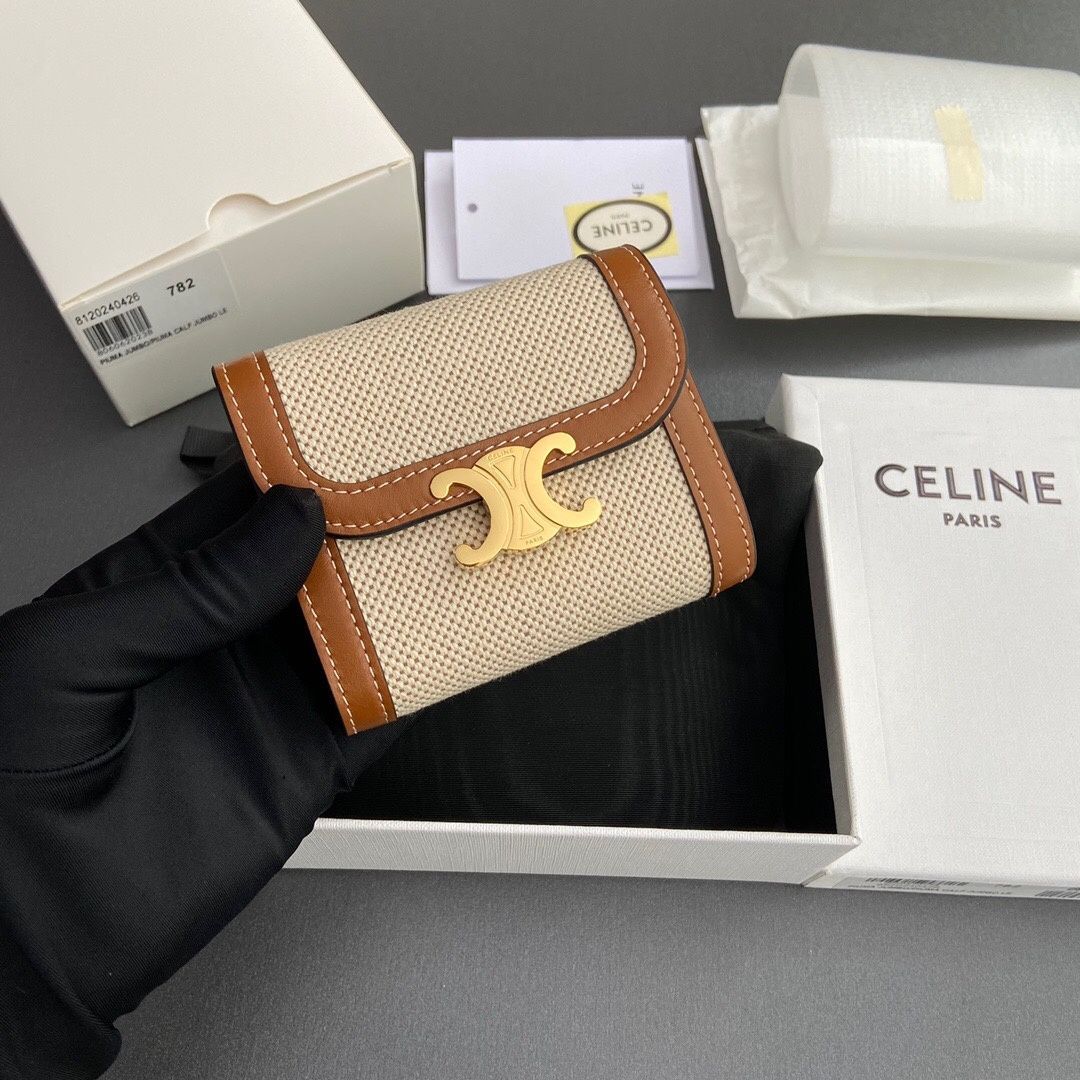 新品未使用】Celine セリーヌ 三つ折り財布 スモール フラップ 