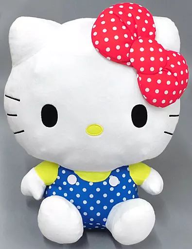 美品　ハローキティ　ぬいぐるみ　ホワイト 中古】ぬいぐるみ ベーシックホワイトドットドールGJ 「ハロー