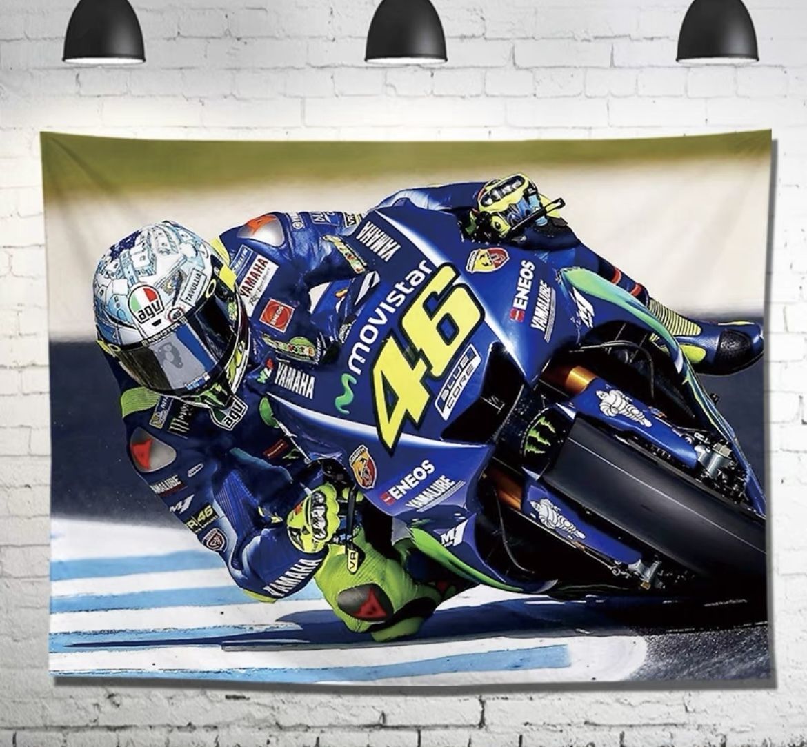 ☆アウトレット☆ 新品 95 x 75 cm 壁掛け #46 バレンティーノ・ロッシ VR46 MotoGP YZF-R1M レーシング 車庫  オートバイ関連グッズ - メルカリ