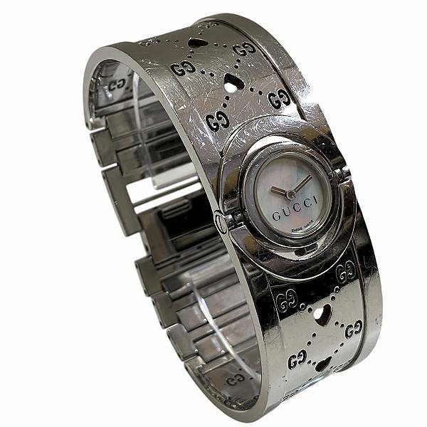 グッチ GUCCI トワール ハートデザイン バングルウォッチ 112