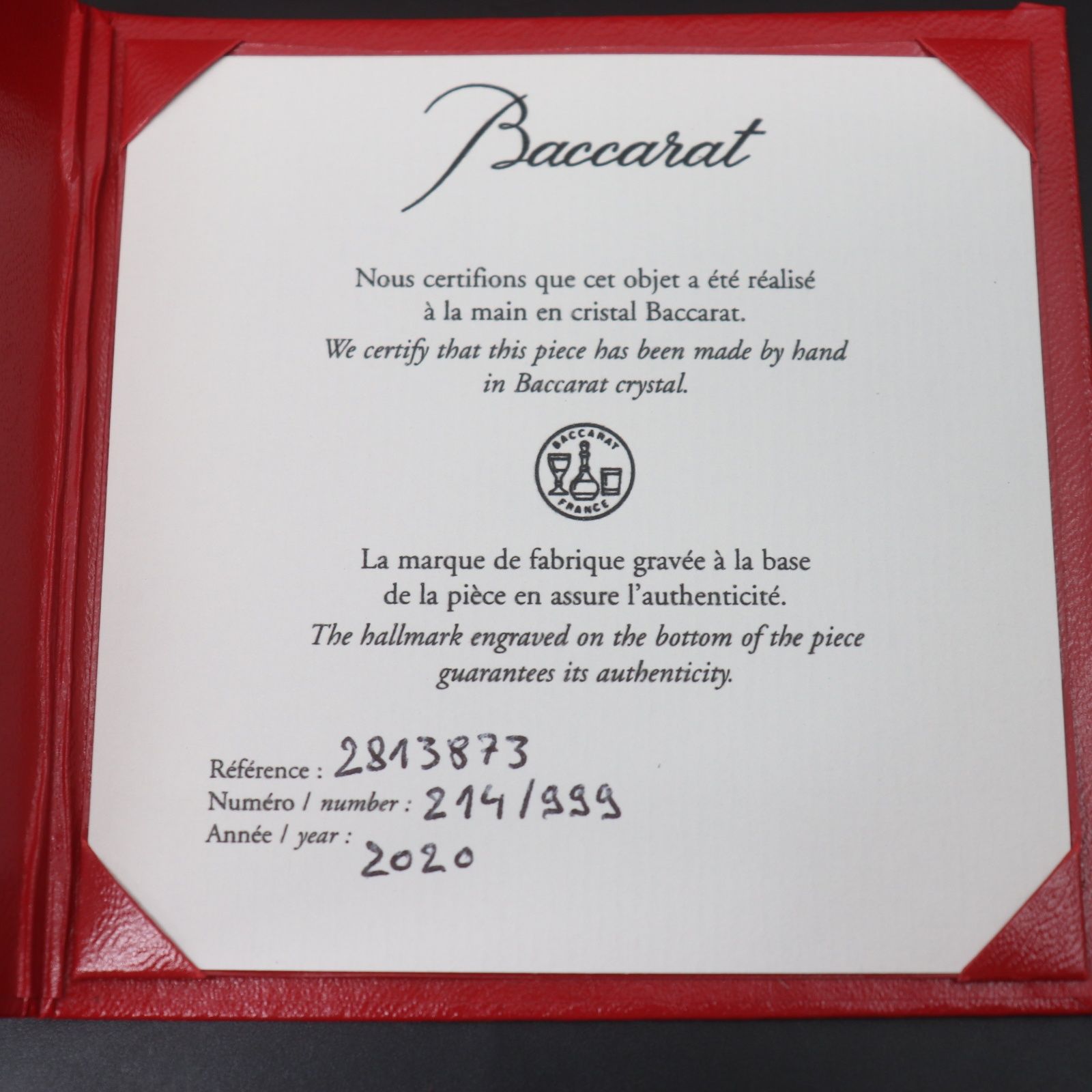 IT90LQC07M18 美品 Baccarat バカラ コスメデコルテ 50周年 スタンド