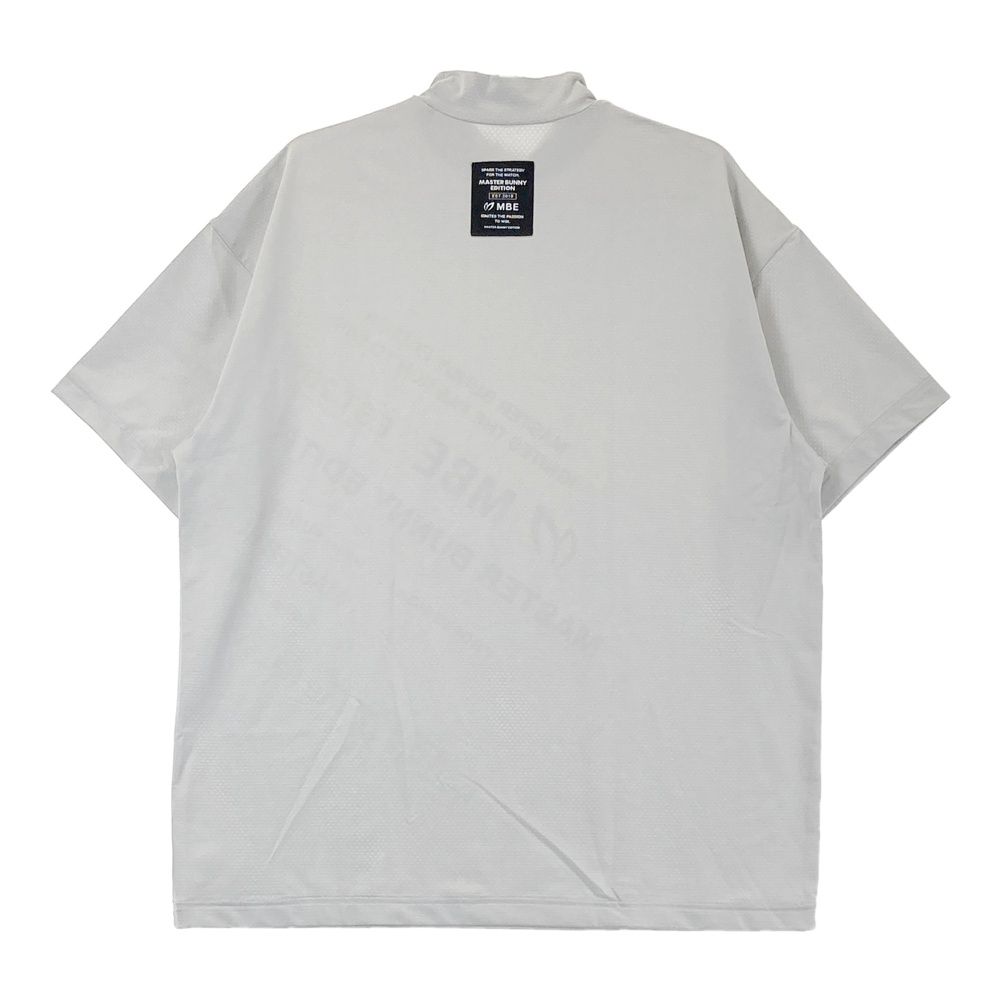 サイズ MASTER BUNNY EDITION マスターバニーエディション ハイネック 半袖Tシャツ 英字プリント グレー系 240101530520 ゴルフウェア メンズ ストスト