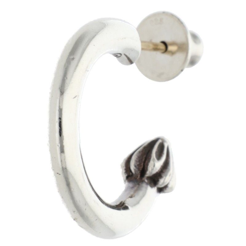 クロムハーツ プレーンフープシルバーピアス　鑑定済み クロムハーツ HOOP PLAIN/プレーンフープ シルバーピアス メンズ