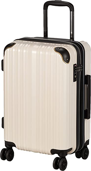 one size サンドベージュ [ワイズリー] スーツケース 超軽量 ショック吸収・ストッパー機能双輪キャスター 抗菌防臭 TSAロック 機内持ち込み  マチ拡張 約37～41L ::40576