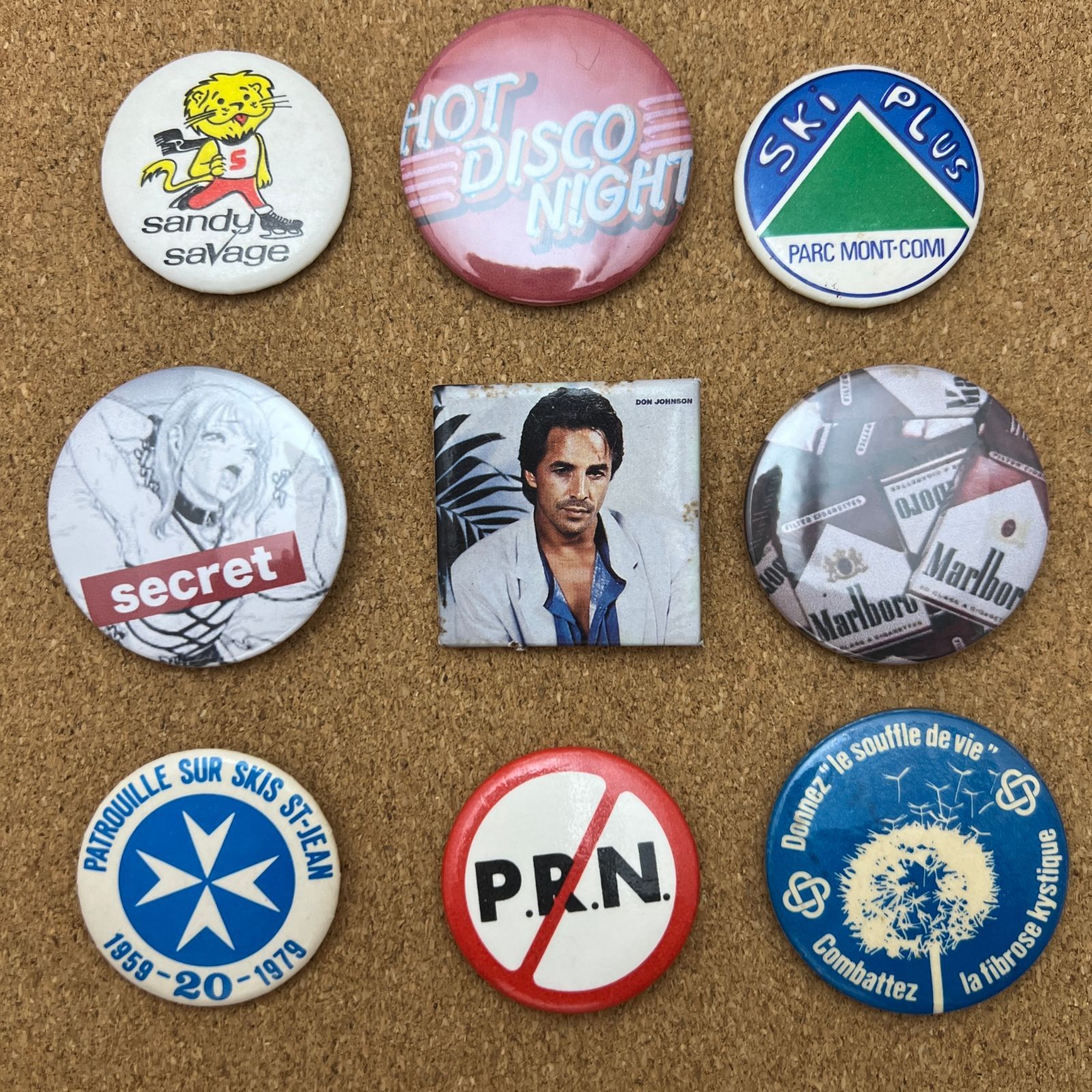 ⑦ 70s 80s vintage 古着 缶バッチ 缶バッジ 13個 セット 缶バッジ ビンテージ アンティーク B 50s ~ 60s 70s 80s 90s 00s