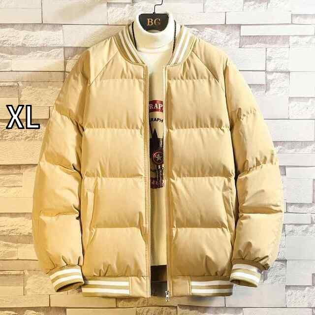 XL メンズ ファッション 服 男性用 オシャレ シンプル 大人 かっこいい 大きいサイズ ストリート 紳士服 冬 厚手 ダウン コットン ジャケット