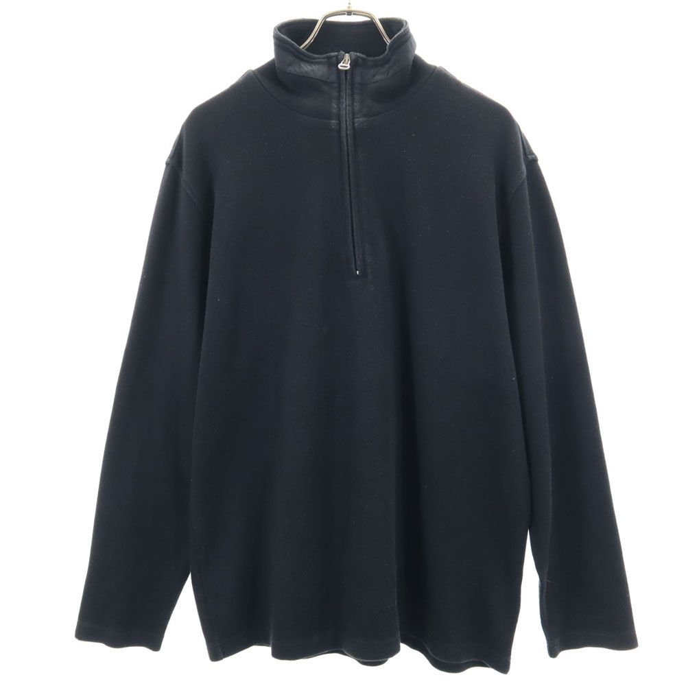 ボスヒューゴボス 長袖 ハーフジップ ニット XL ブラック BOSS