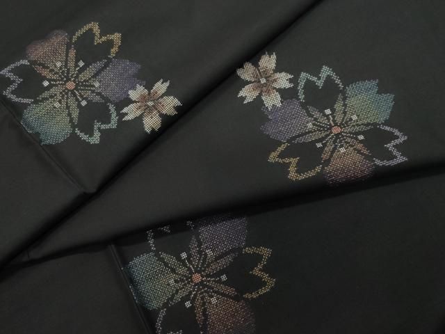 平和屋着物○本場大島紬 9マルキ 地空き 舞桜 健勝苑扱い 正絹 逸品