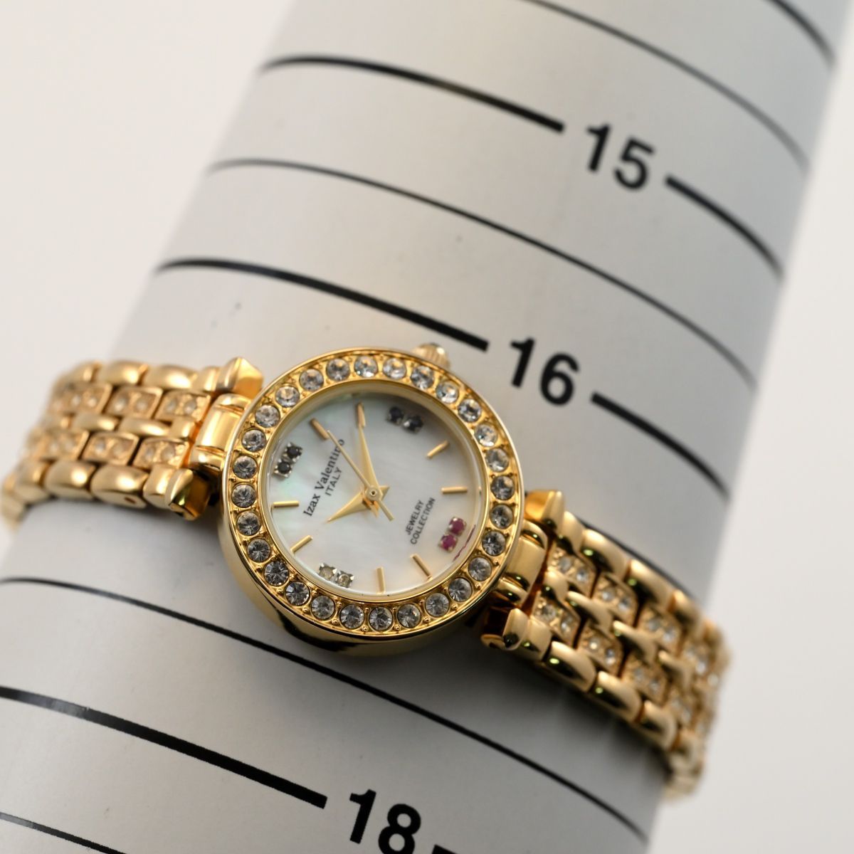 良品 Izax Valentino アイザック バレンチノ 24mm パール文字盤 