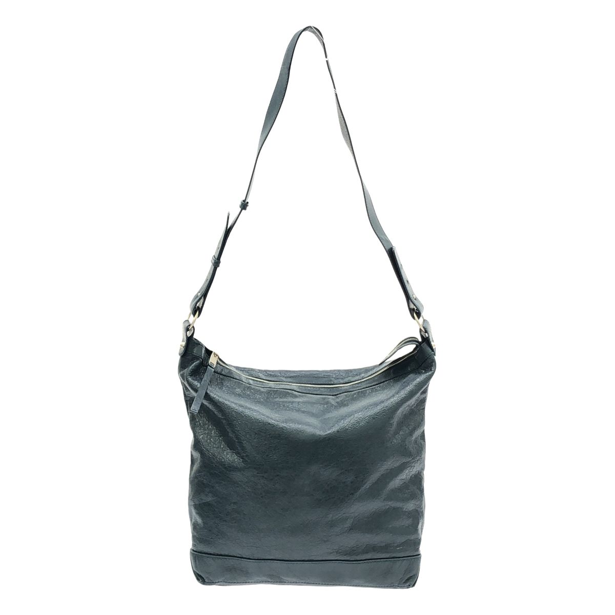 バレンシアガ クラシックディ レザー ショルダーバッグ 斜めがけ 濃紺