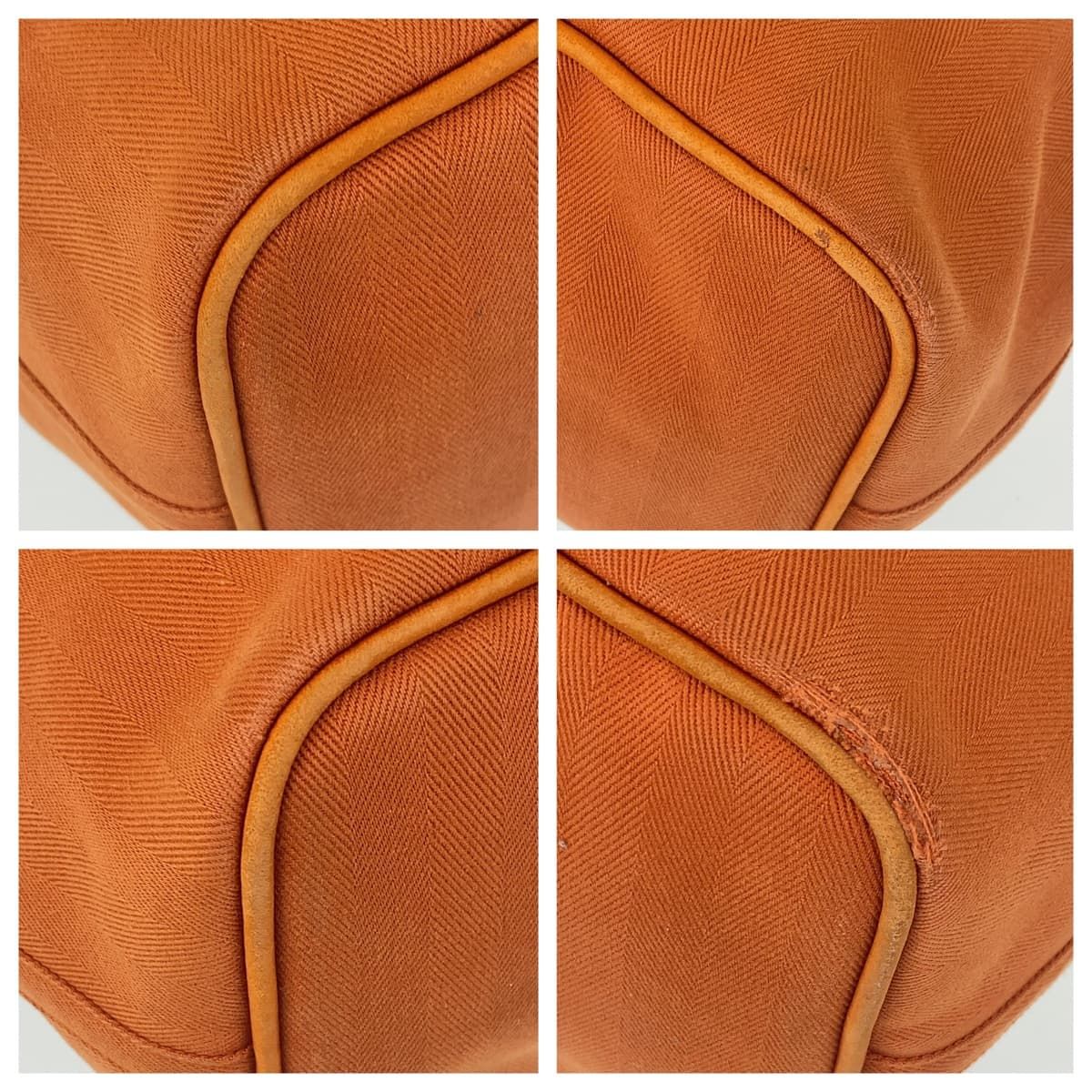 HERMES エルメス ヴァルパライソ GM オレンジ シルバー金具 トワルシェブロン/レザー トートバッグ ハンドバッグ レディース  406432【中古】 - メルカリ