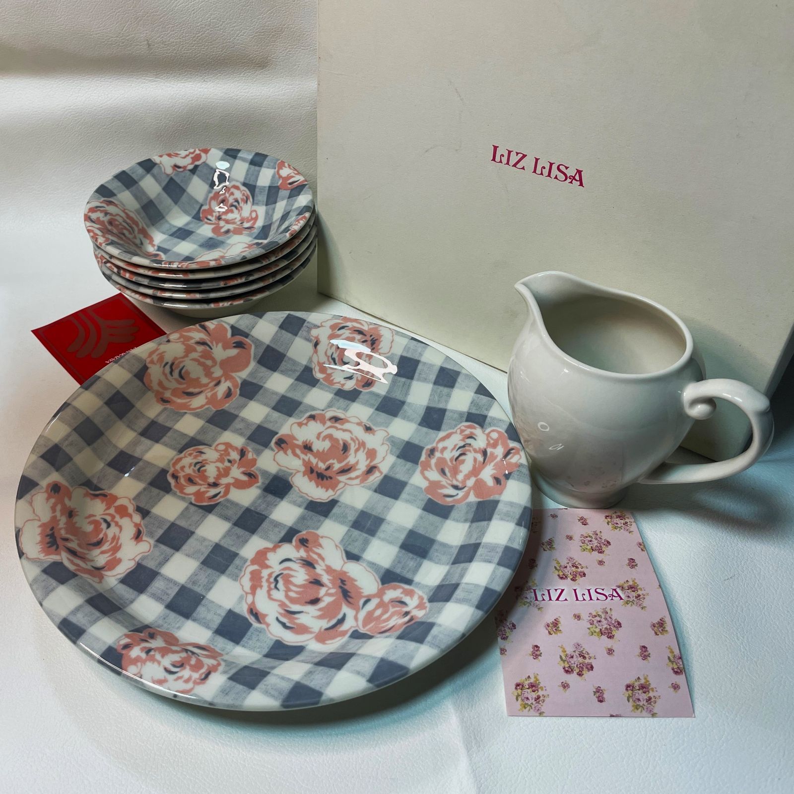 LIZ LISA リズリサ チェック デザートセット 皿 ボウル 食器6点