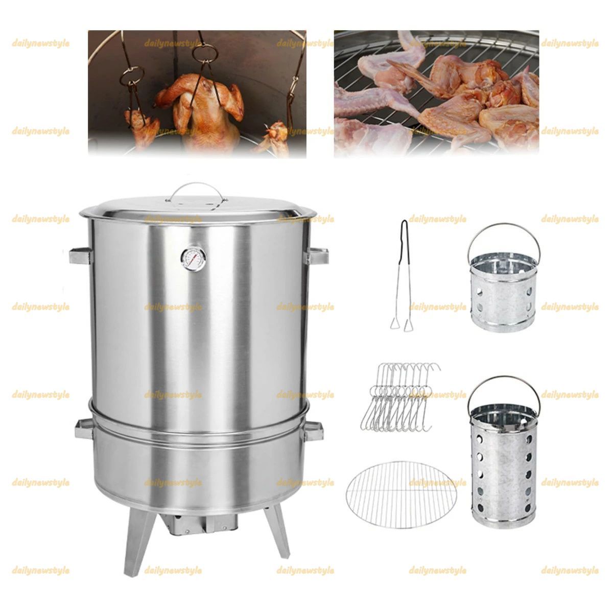 人気推薦◆家庭用無煙バーベキュー吊りストーブ バーベキュー コンロ bbq コンロ ポータブル縦型炭火スモーカーグリルバレルグリル屋外屋内キャンプ無煙炭火バーベキューグリル 360°全方向ロースト 垂直式バーベキュー吊り下げ式 バーベキュ