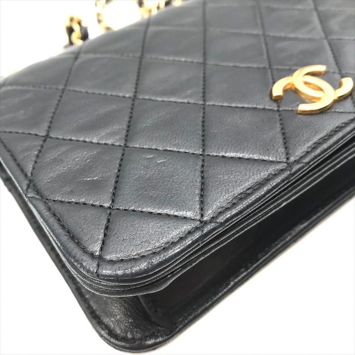 美品 CHANEL シャネル ココマーク ミニ マトラッセ ラムスキン  