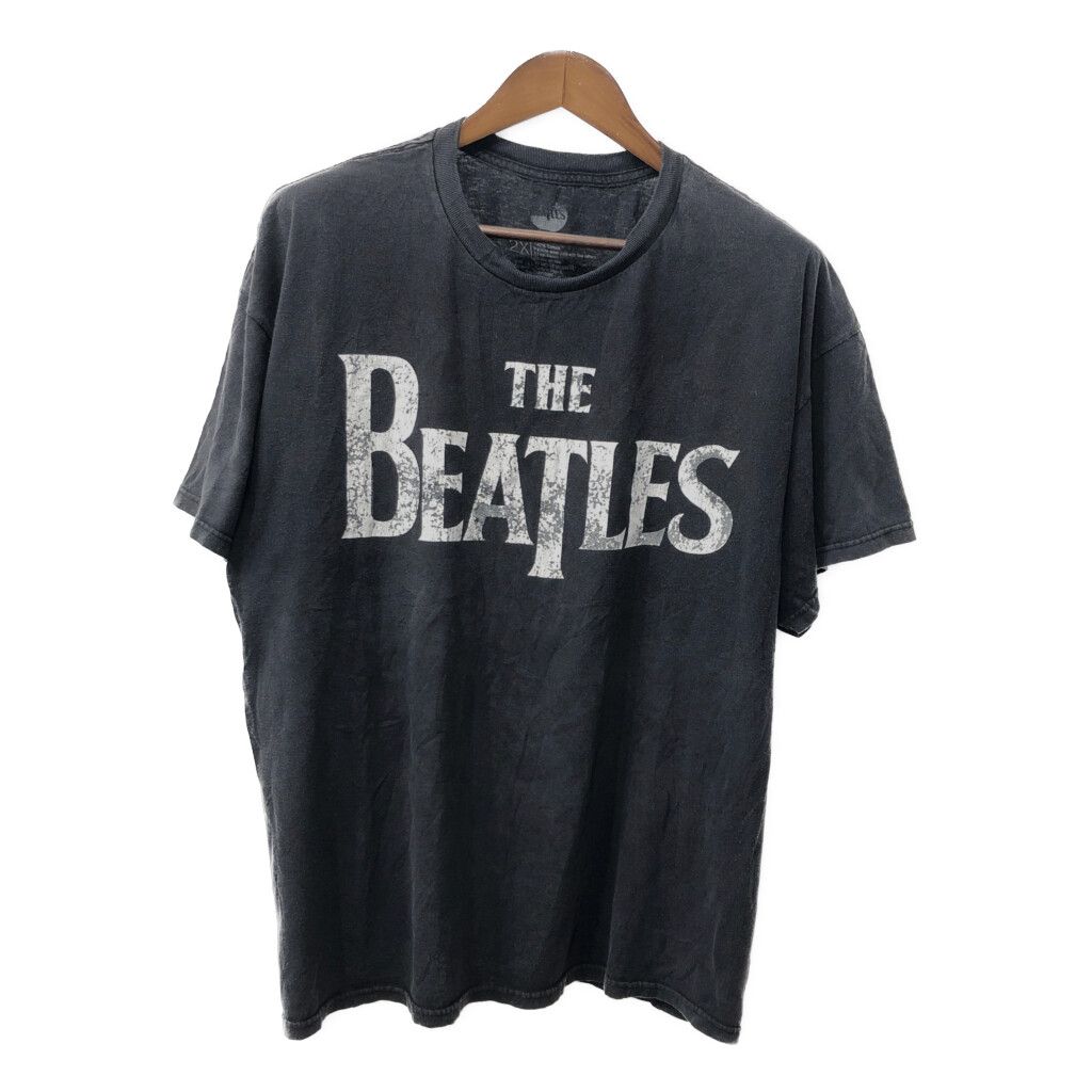 THE BEATLES ザ・ビートルズ 半袖Ｔシャツ 大きいサイズ バンドT ブラック (メンズ 2XL) 中古 古着 Q5651